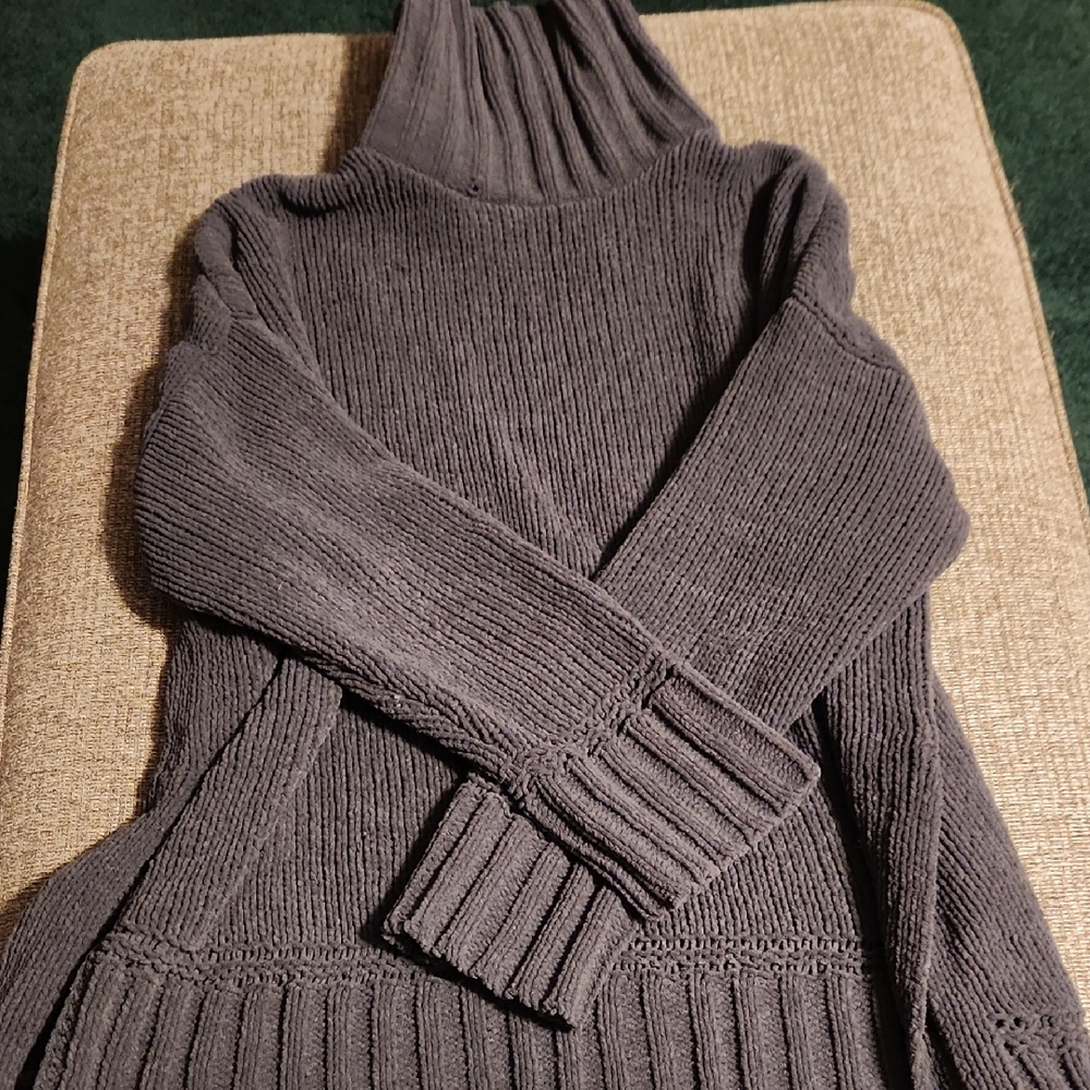 Gray Turtleneck Sweater